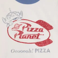 Pizza Planet Alien Logo Ringer T-Shirt For Adults, Toy Story 7 Pizza Planet Alien Logo Ringer T-Shirt For Adults, Toy Story -Disney Sales 2325048780023M 2