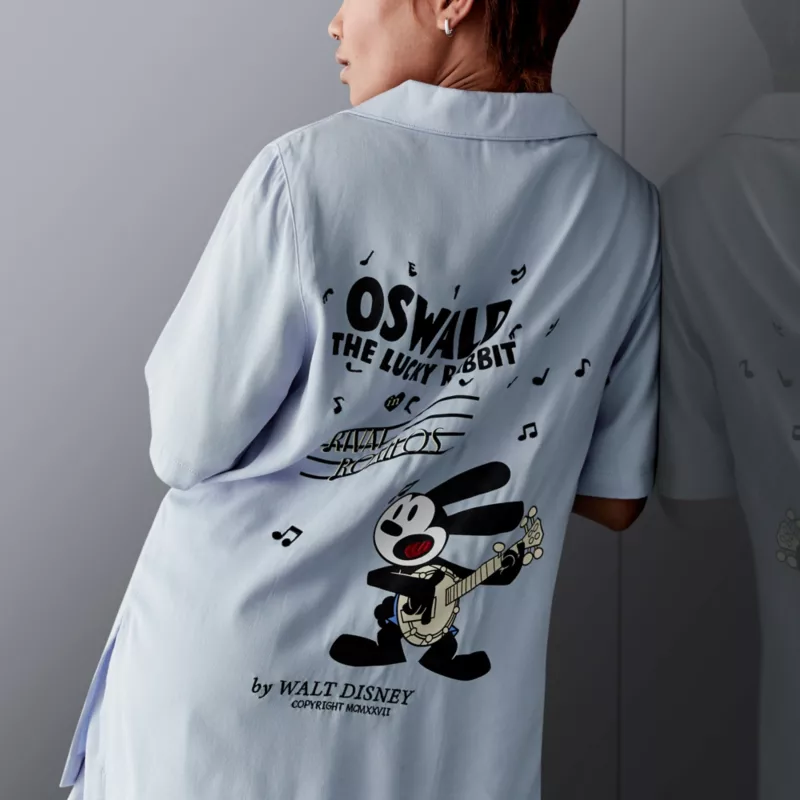 Oswald The Lucky Rabbit Woven Shirt For Women - Disney100 5 Oswald The Lucky Rabbit Woven Shirt For Women - Disney100 - Image 3