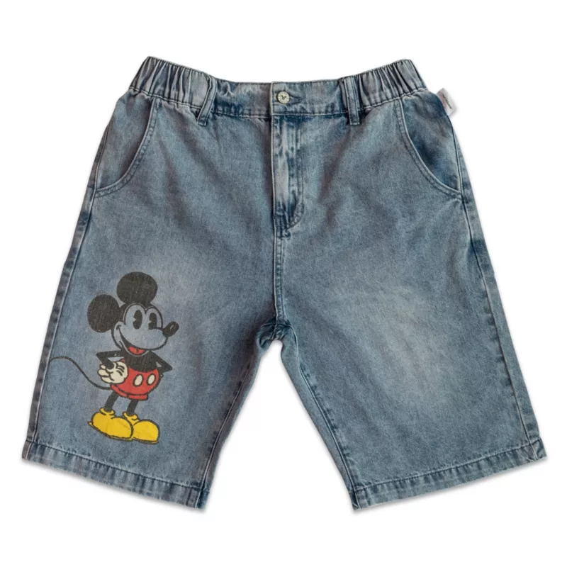 Mickey Mouse Denim Shorts For Adults 3 Mickey Mouse Denim Shorts For Adults