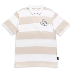 Mickey Mouse Striped Polo Tee For Adults