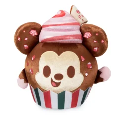 Mickey Mouse Peppermint Bark Cupcake Disney Munchlings Scented Medium Plush - Baked Treats