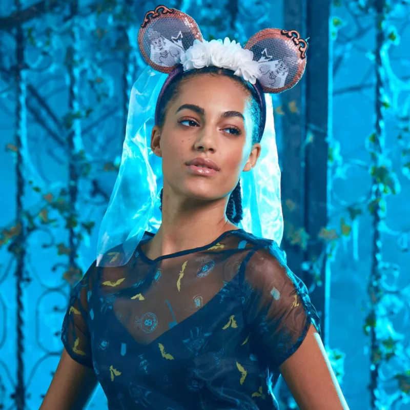 The Haunted Mansion Bride Minnie Mouse Ears Headband For Adults 4 The Haunted Mansion Bride Minnie Mouse Ears Headband For Adults - Image 2