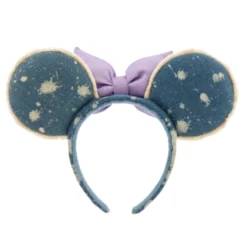 Disney Parks Minnie Mouse Denim And Lavender Ears Headband For Adults -Disney Sales 428403352555 2