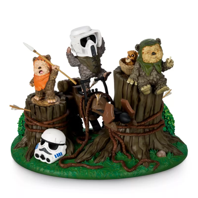 Ewoks Collectible Figurine, Star Wars: Return Of The Jedi 40th Anniversary 3 Ewoks Collectible Figurine, Star Wars: Return Of The Jedi 40th Anniversary