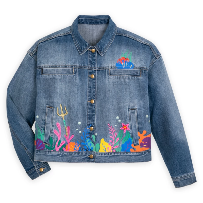 Disney Store The Little Mermaid Denim Jacket For Women, Live Action Film 3 Disney Store The Little Mermaid Denim Jacket For Women, Live Action Film